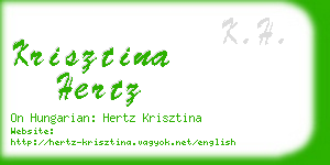 krisztina hertz business card